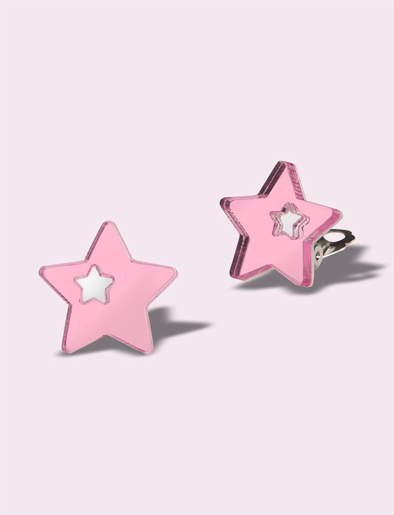Double Star Clip-on Earrings